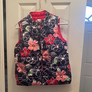 Gymboree Navy Floral Kids Vest